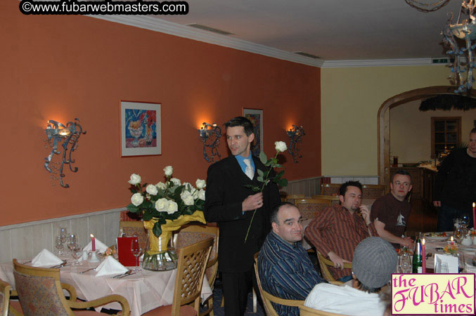 Dinner in Hotel Restaurant Wednesday Night