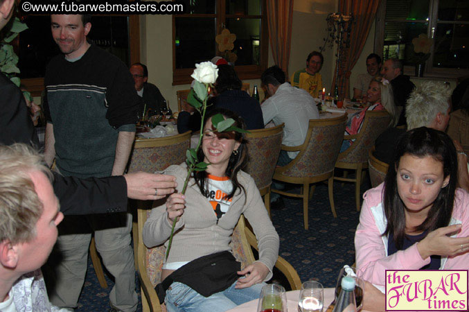 Dinner in Hotel Restaurant Wednesday Night