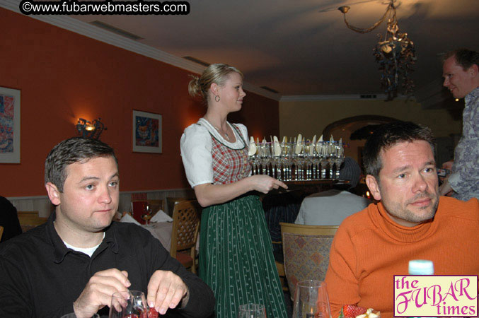 Dinner in Hotel Restaurant Wednesday Night