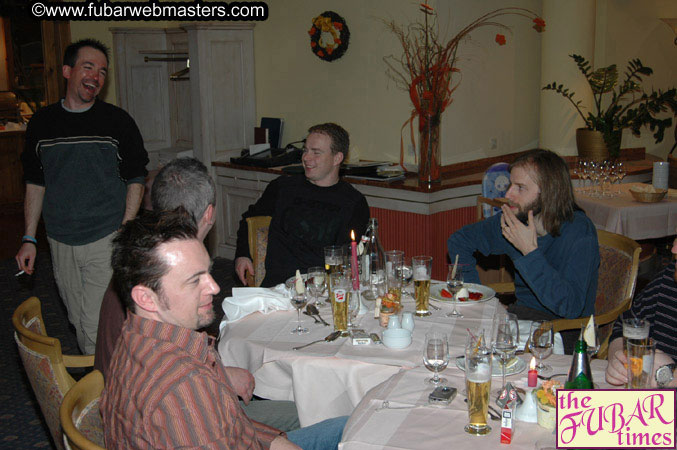 Dinner in Hotel Restaurant Wednesday Night