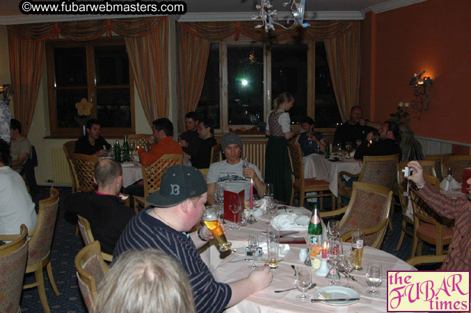 Dinner in Hotel Restaurant Wednesday Night