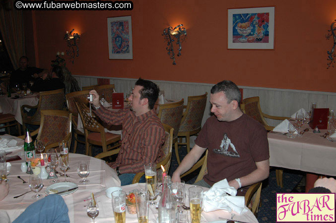 Dinner in Hotel Restaurant Wednesday Night