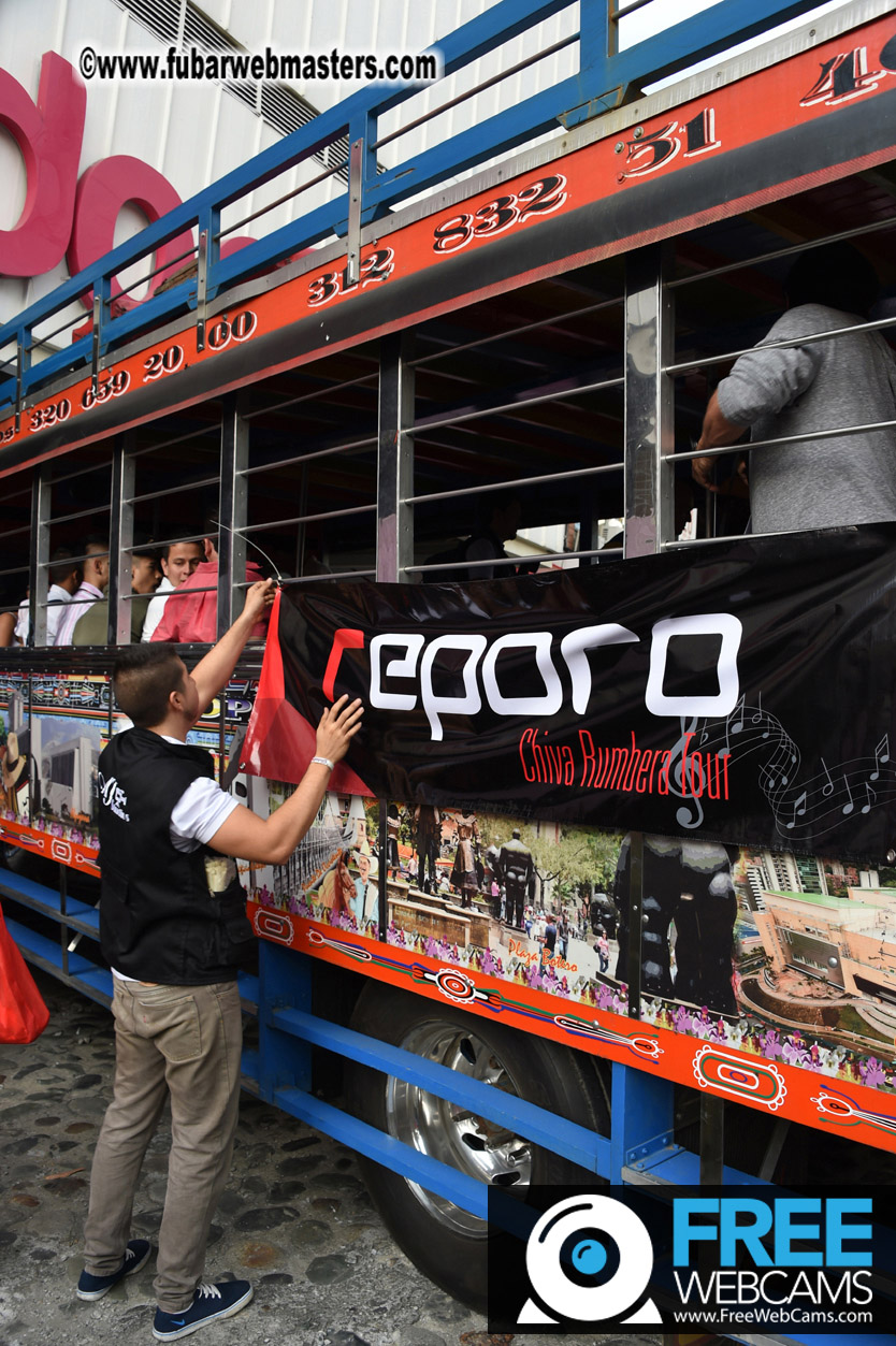 Colombian Chiva party bus tour.