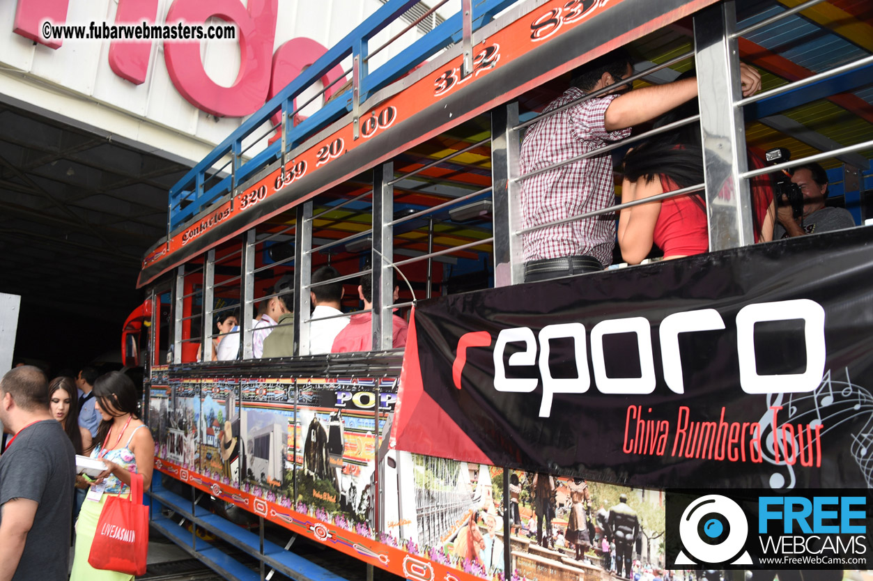 Colombian Chiva party bus tour.