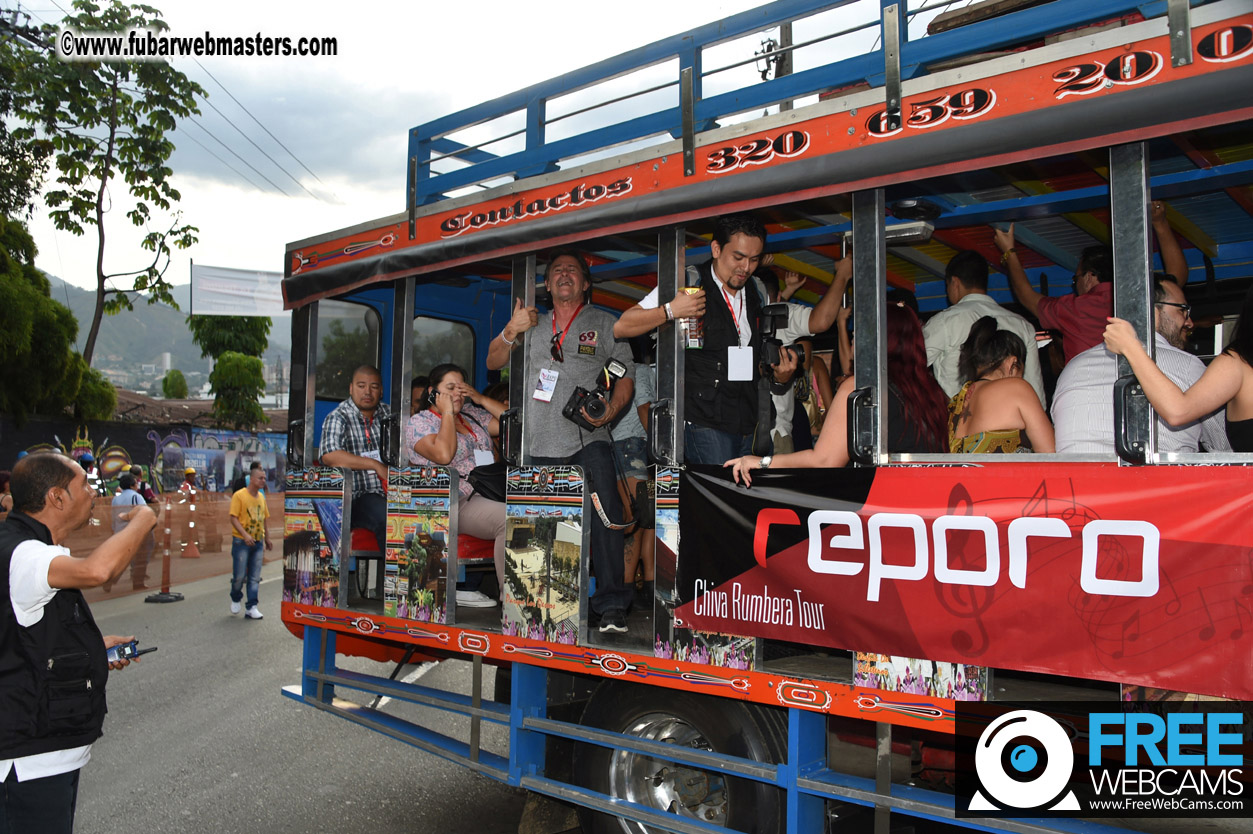 Colombian Chiva party bus tour.