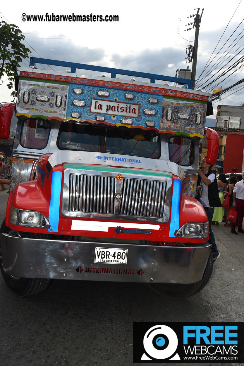 Colombian Chiva party bus tour.