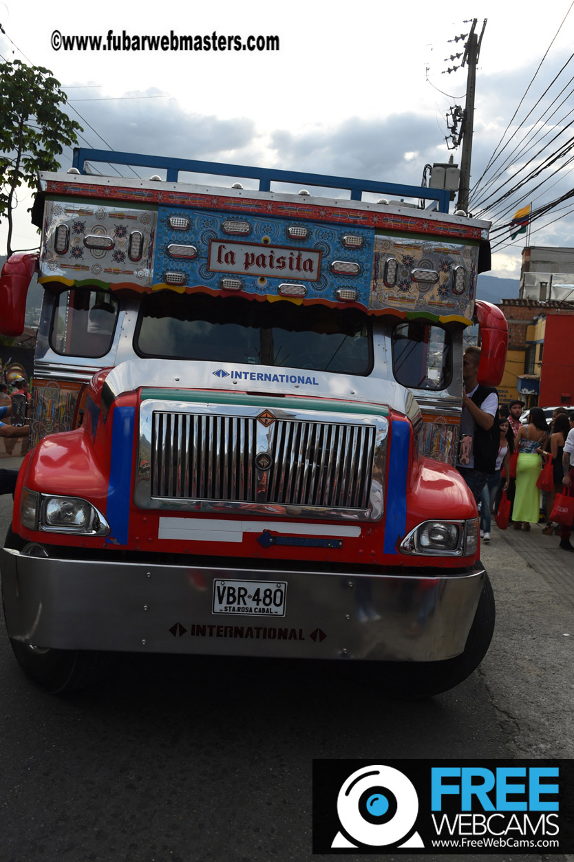Colombian Chiva party bus tour.