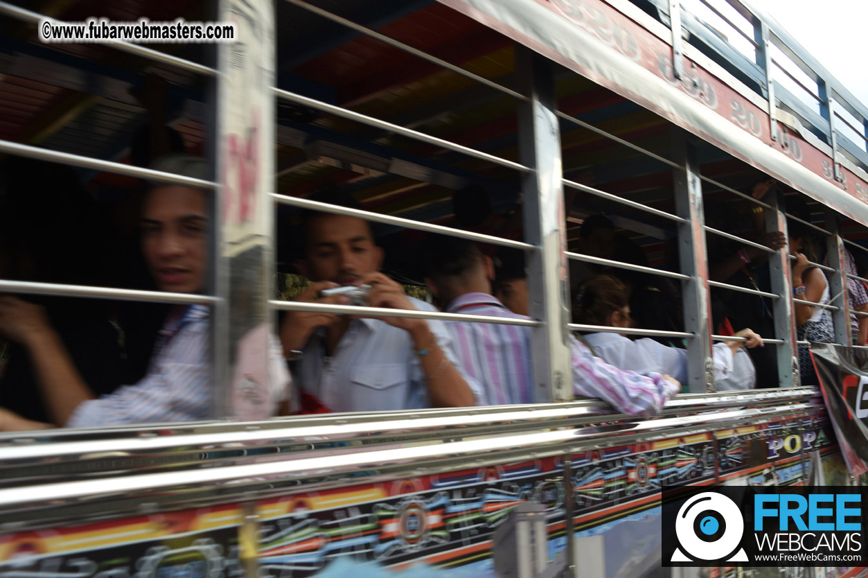 Colombian Chiva party bus tour.