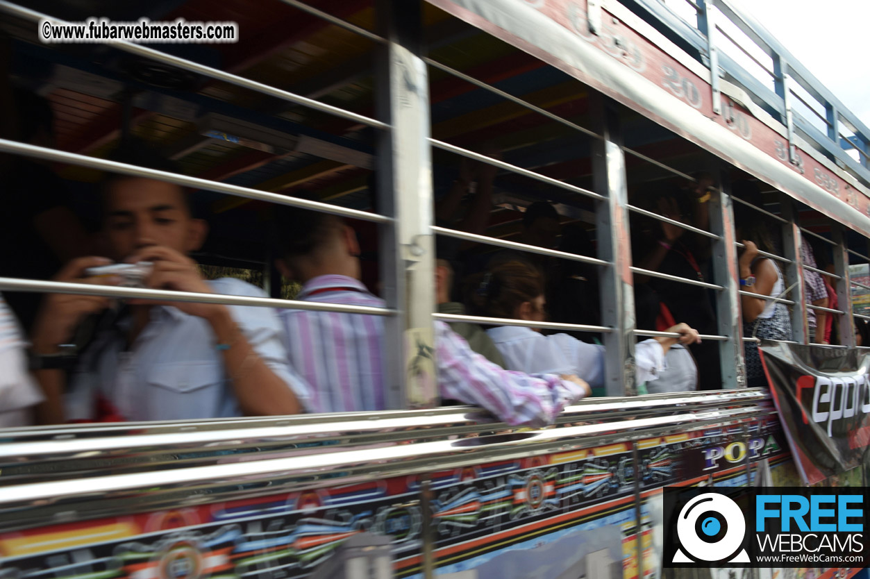 Colombian Chiva party bus tour.