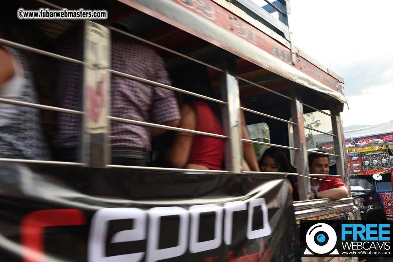 Colombian Chiva party bus tour.
