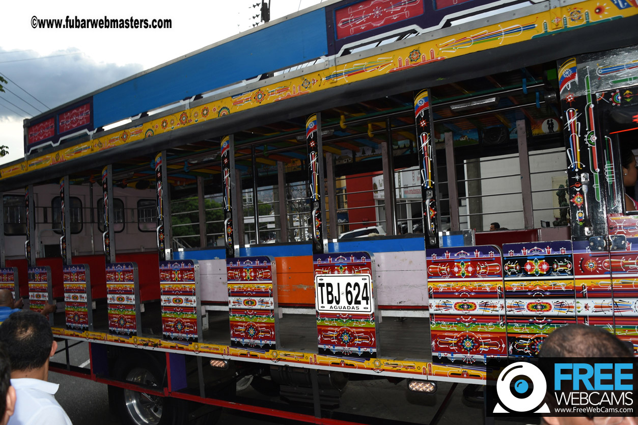 Colombian Chiva party bus tour.