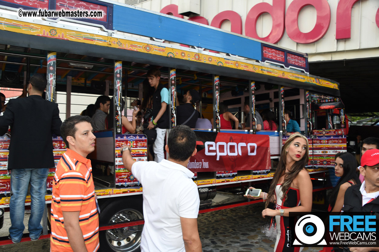 Colombian Chiva party bus tour.