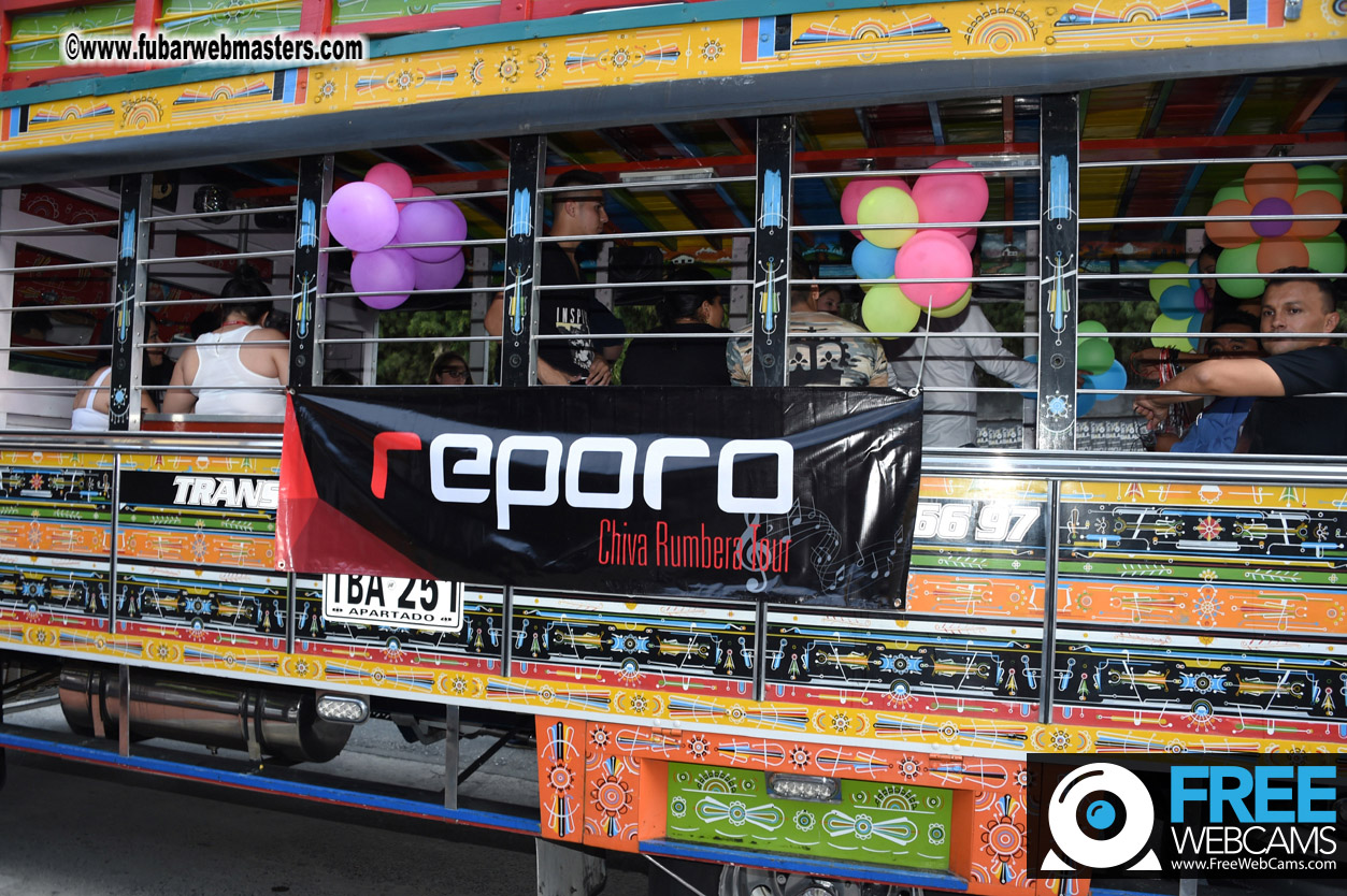 Colombian Chiva party bus tour.