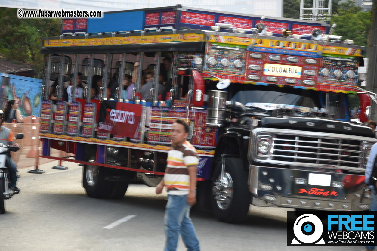 Colombian Chiva party bus tour.