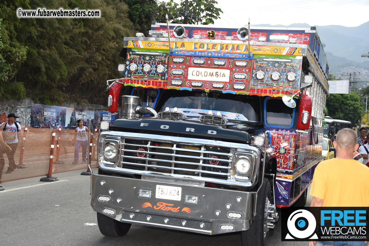 Colombian Chiva party bus tour.