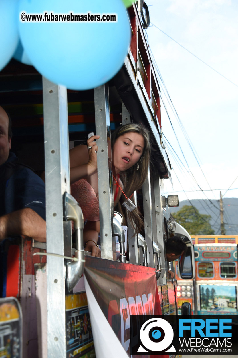 Colombian Chiva party bus tour.