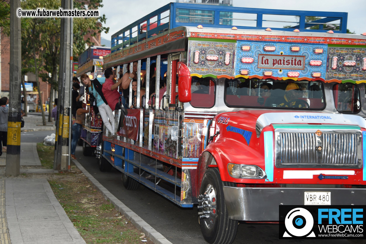 Colombian Chiva party bus tour.