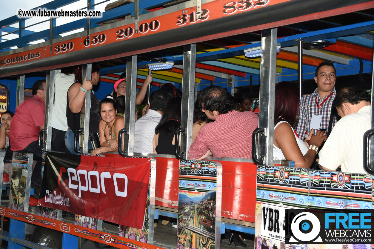 Colombian Chiva party bus tour.