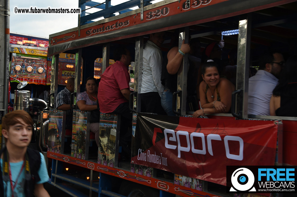 Colombian Chiva party bus tour.