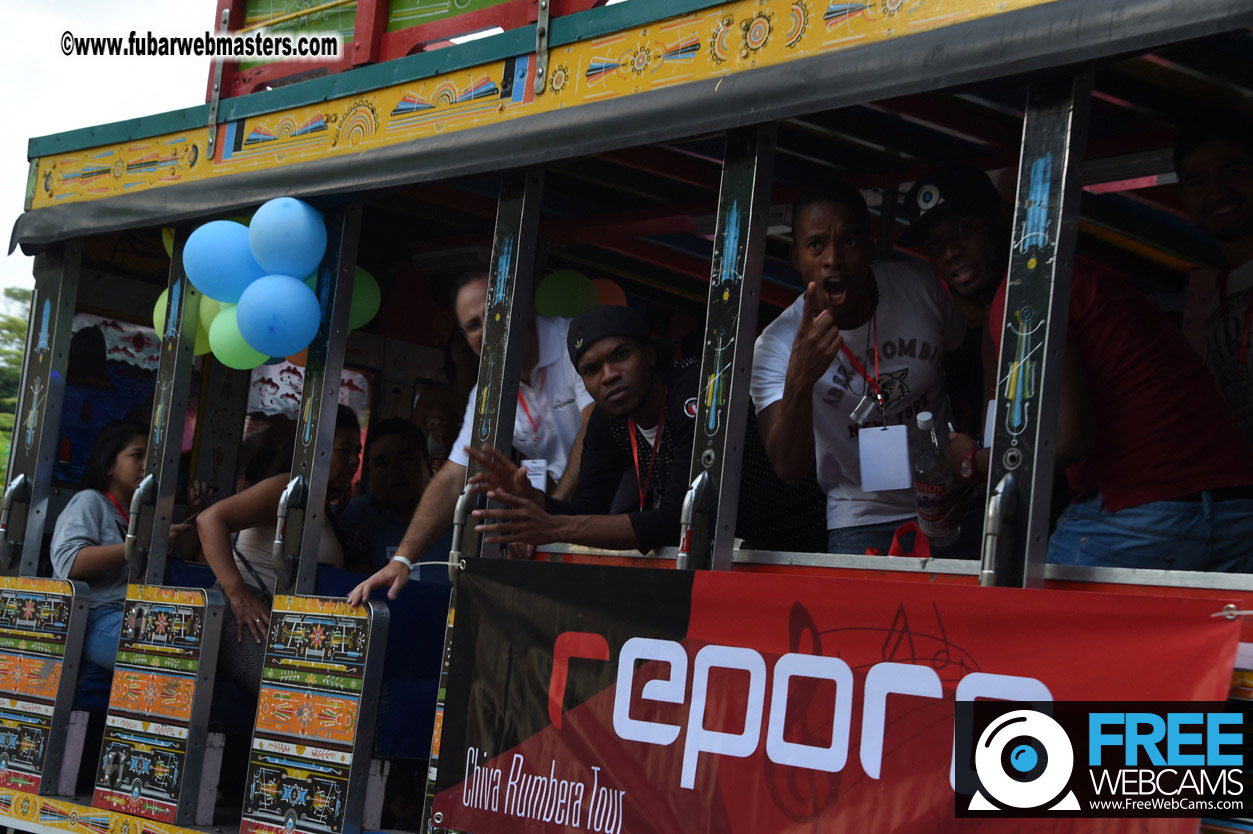 Colombian Chiva party bus tour.