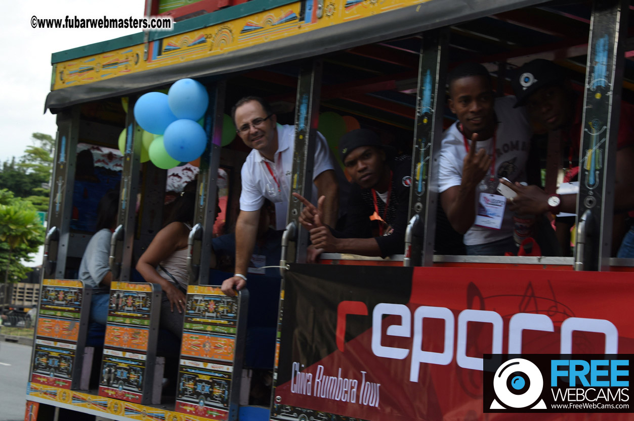 Colombian Chiva party bus tour.