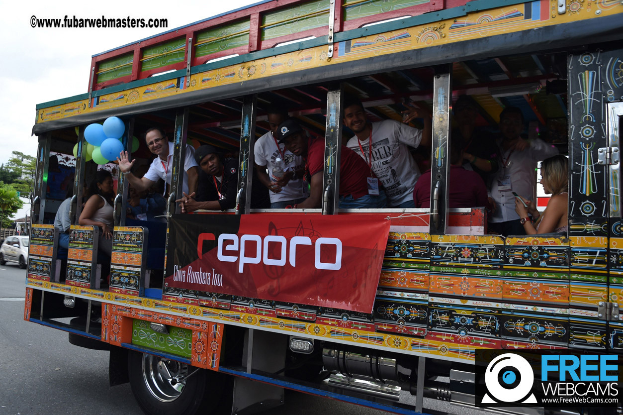 Colombian Chiva party bus tour.