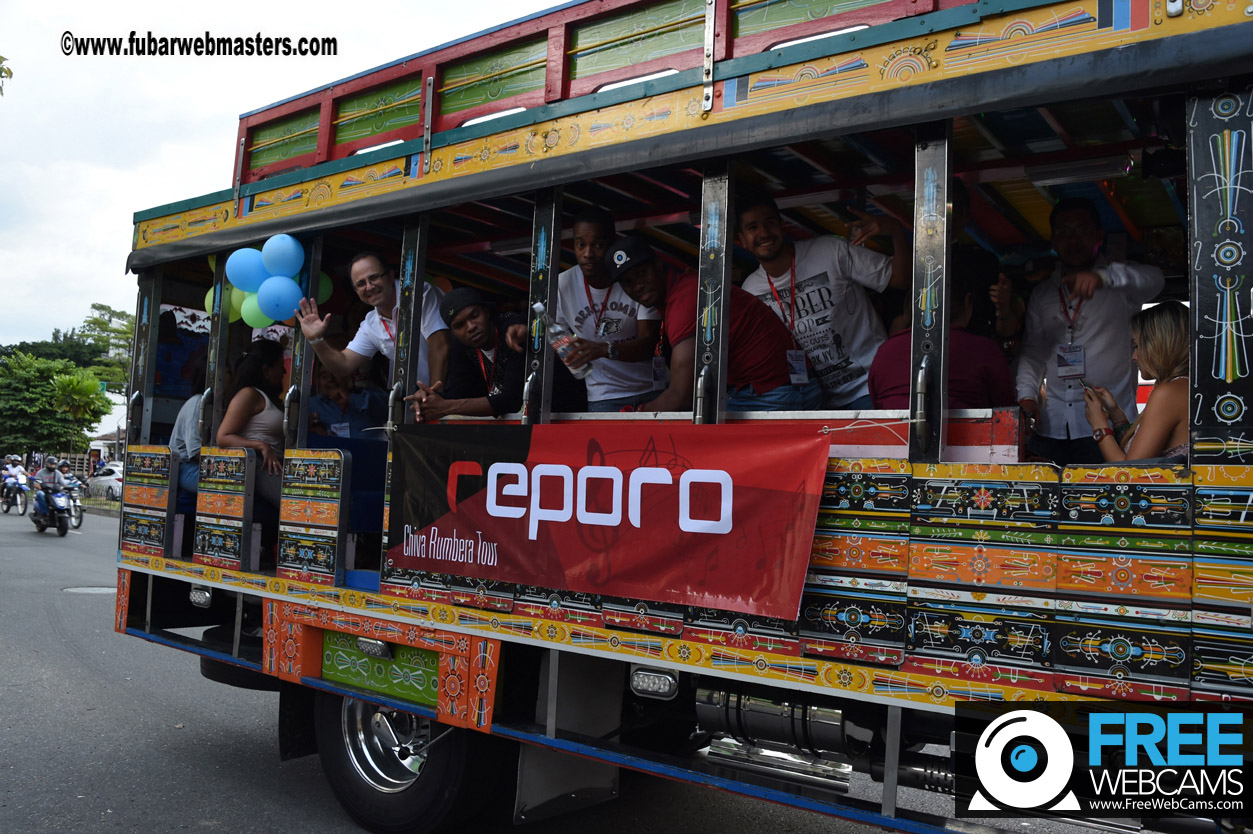 Colombian Chiva party bus tour.
