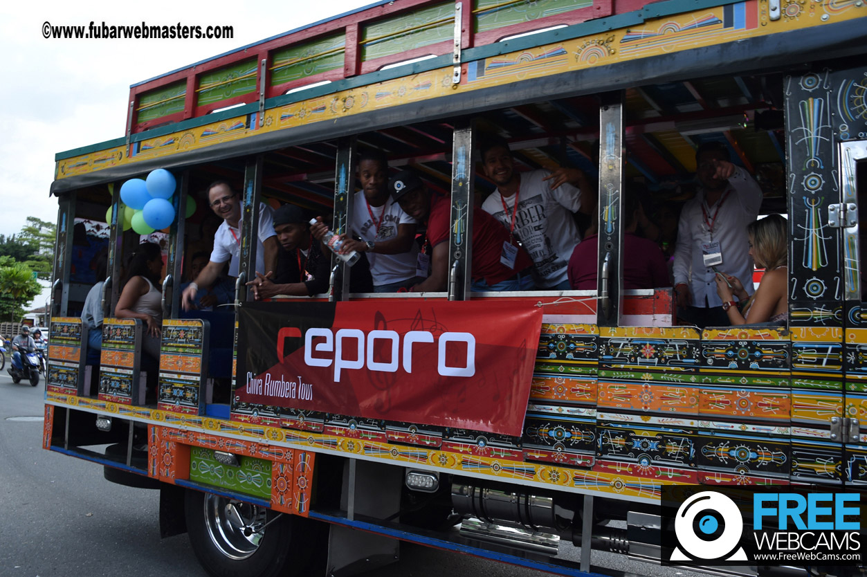 Colombian Chiva party bus tour.