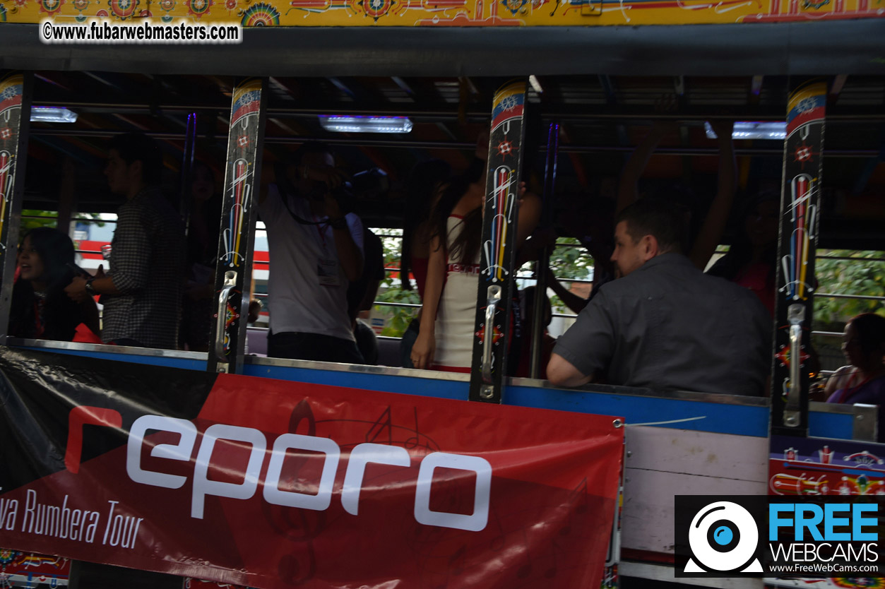 Colombian Chiva party bus tour.