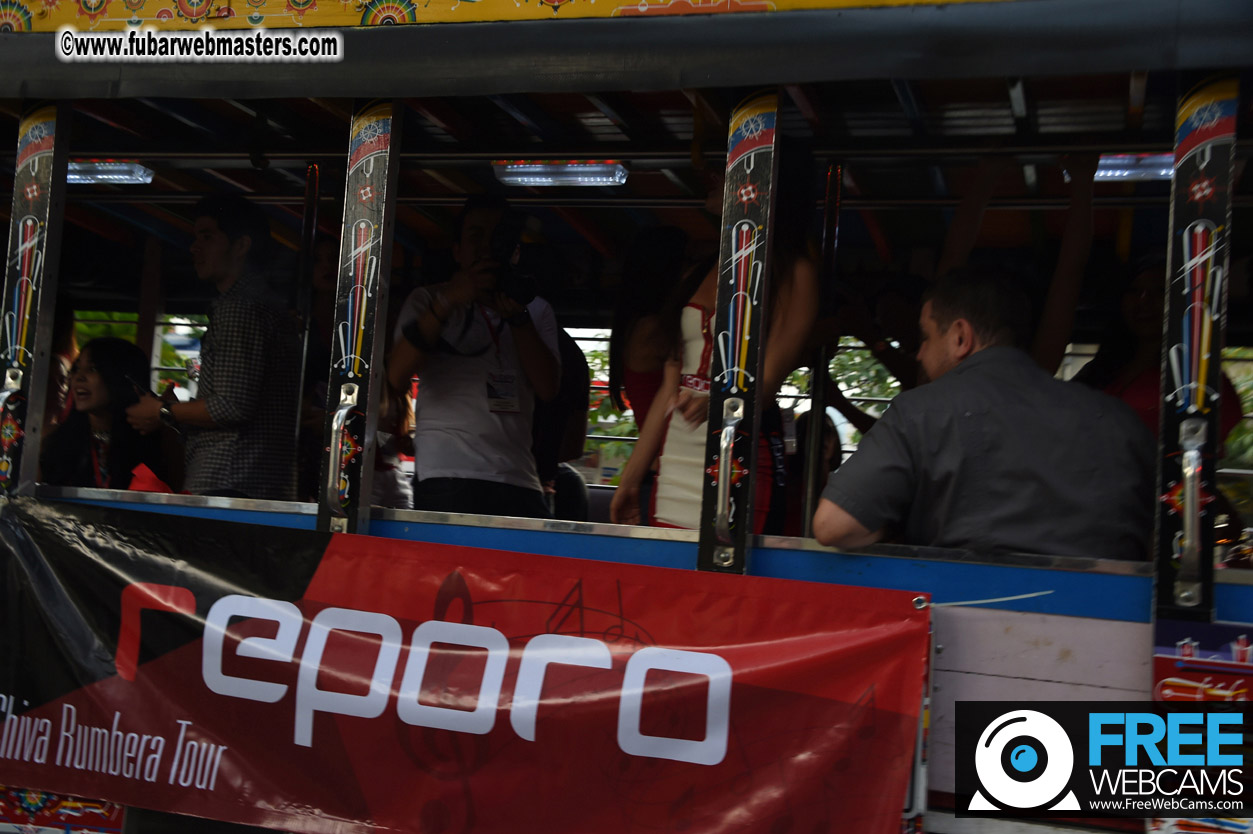 Colombian Chiva party bus tour.