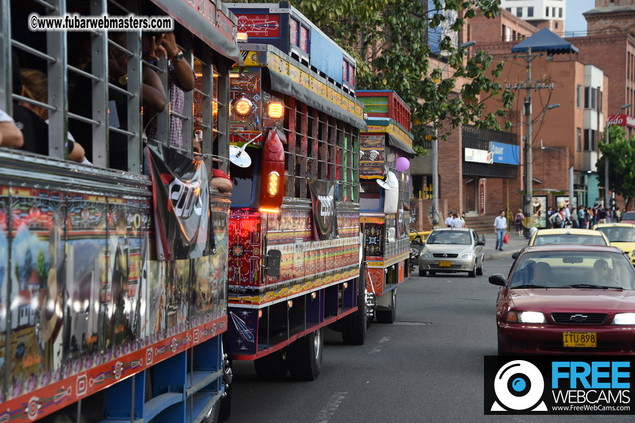 Colombian Chiva party bus tour.
