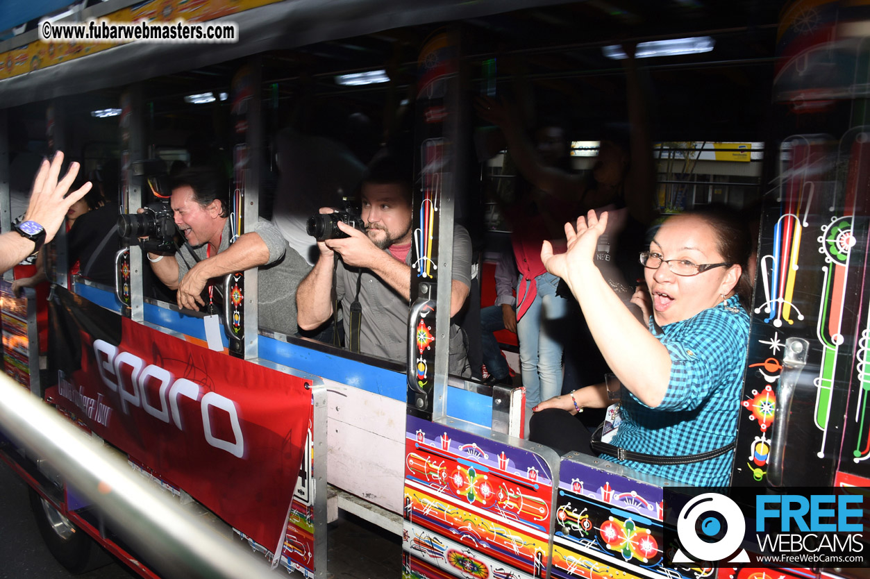 Colombian Chiva party bus tour.