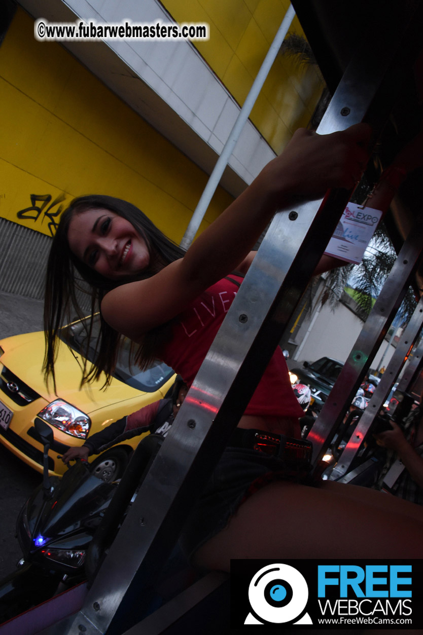 Colombian Chiva party bus tour.