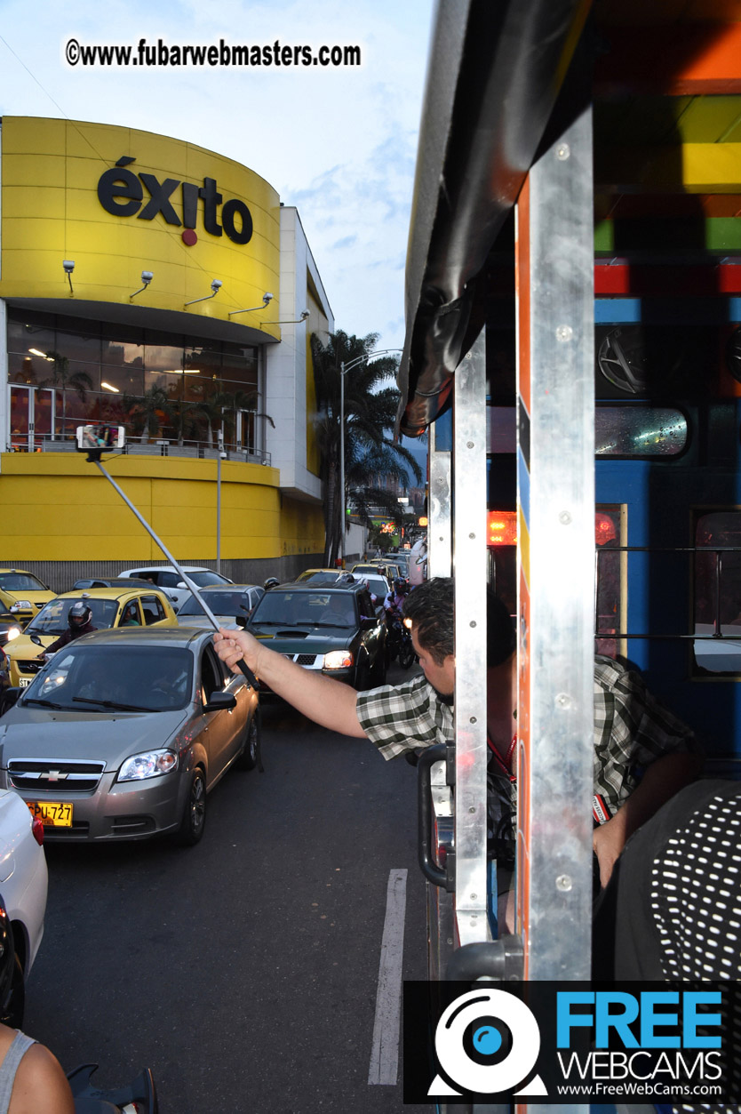 Colombian Chiva party bus tour.