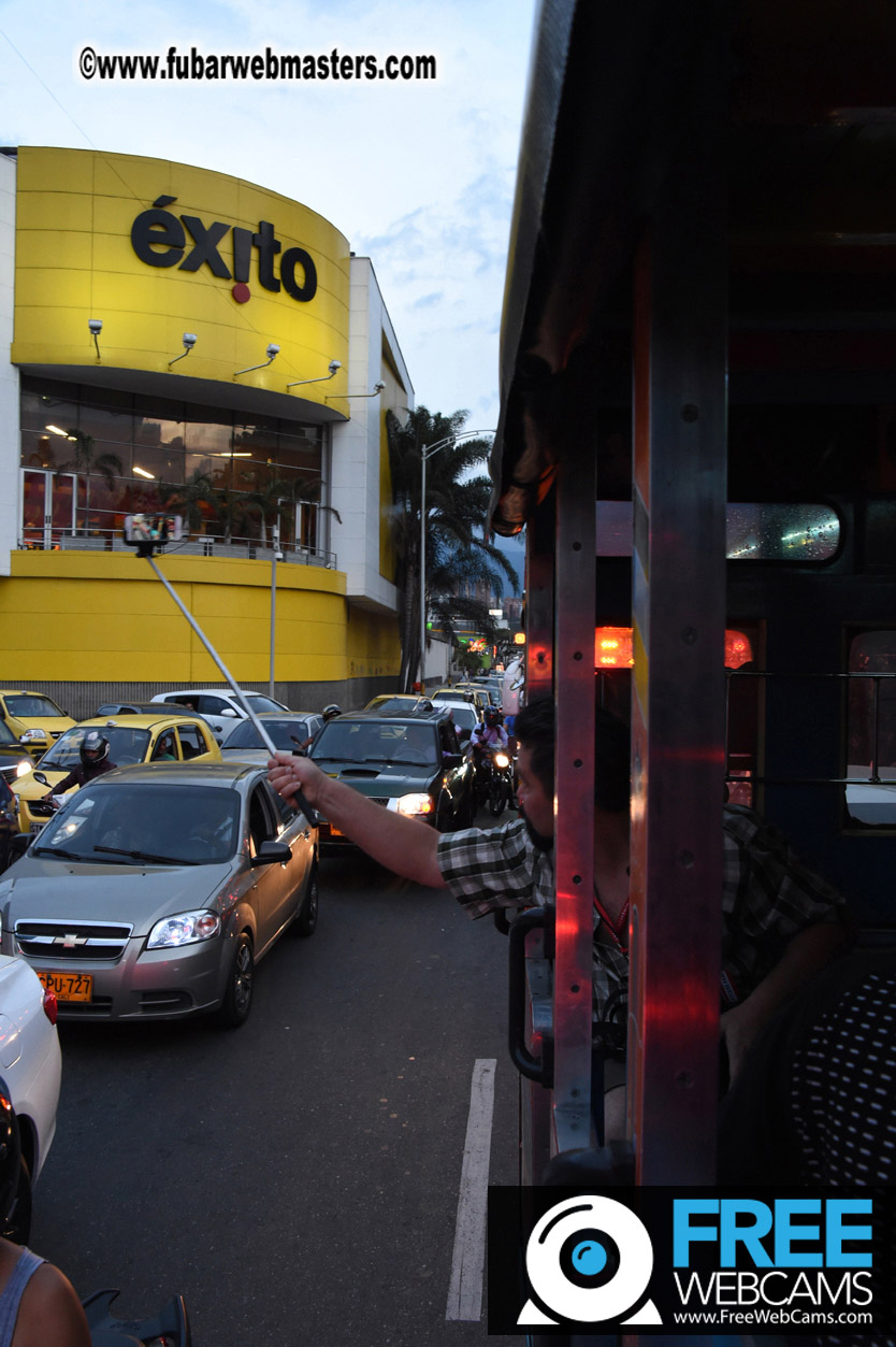 Colombian Chiva party bus tour.