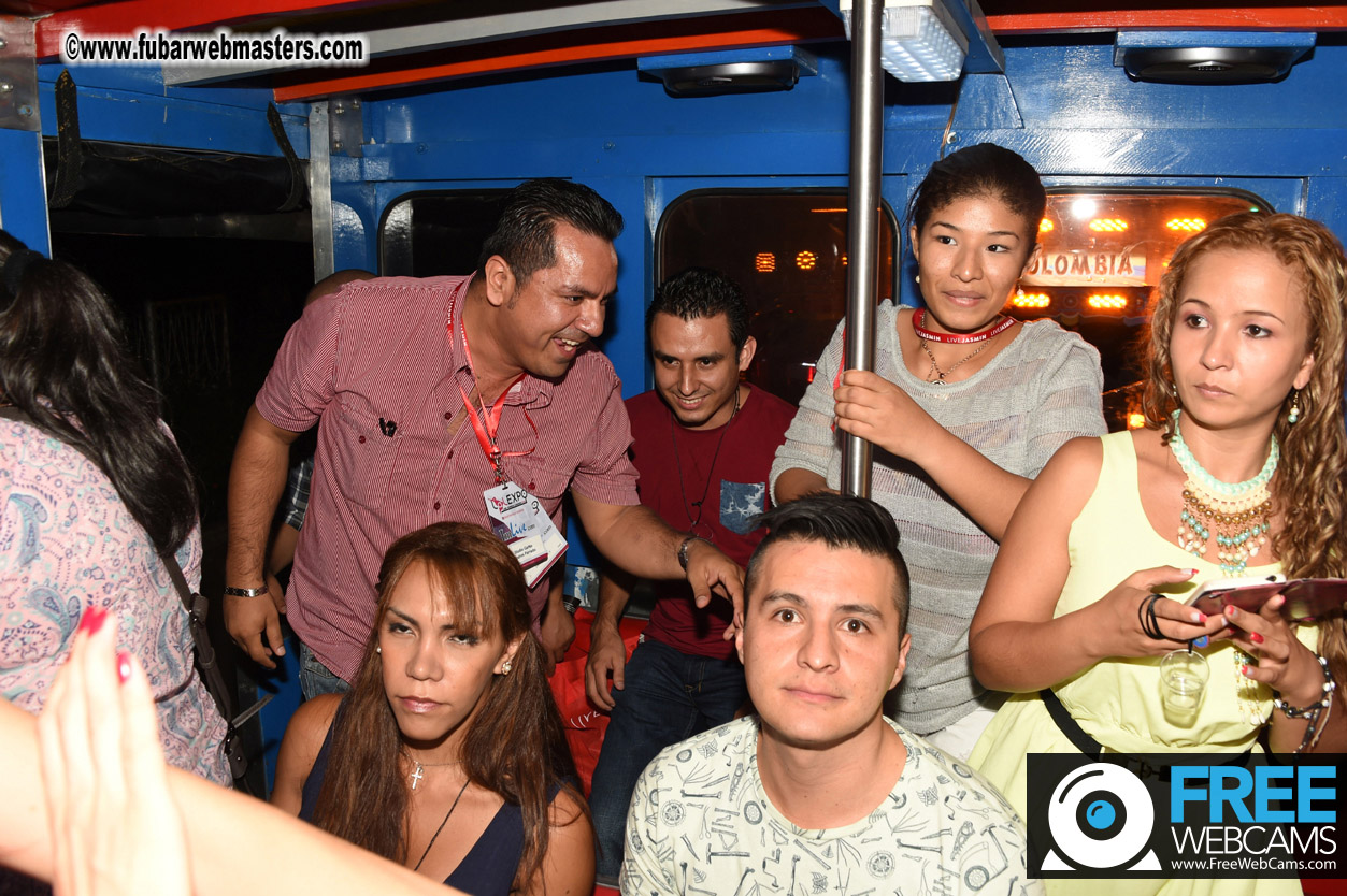 Colombian Chiva party bus tour.