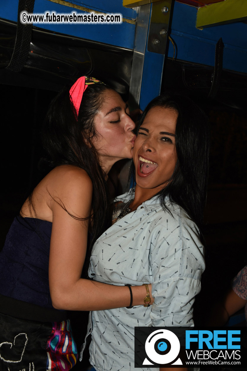 Colombian Chiva party bus tour.
