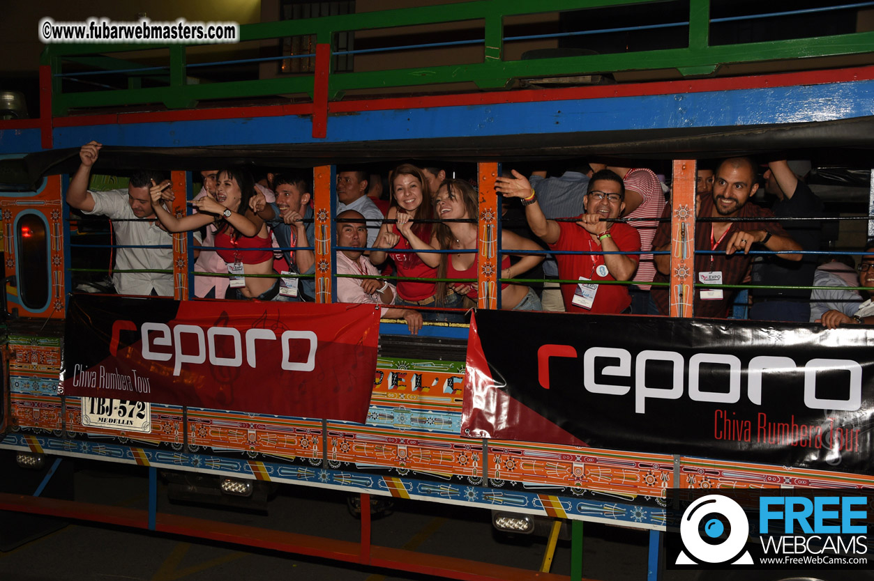 Colombian Chiva party bus tour.