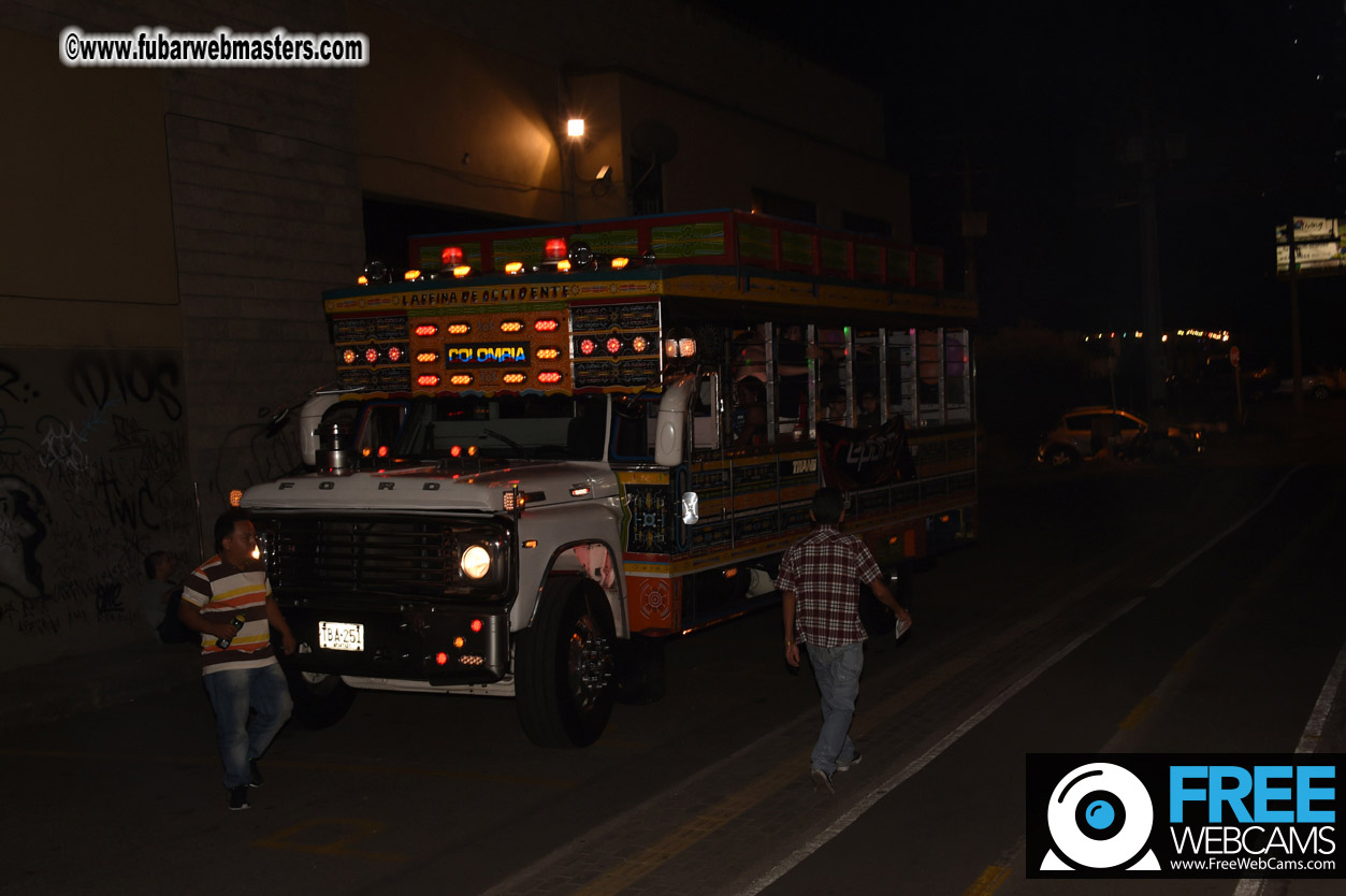 Colombian Chiva party bus tour.