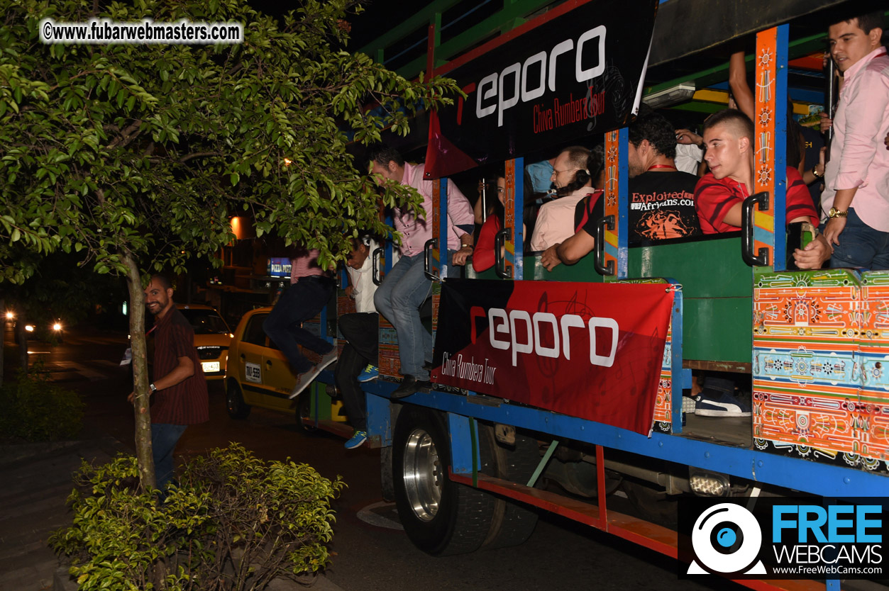 Colombian Chiva party bus tour.
