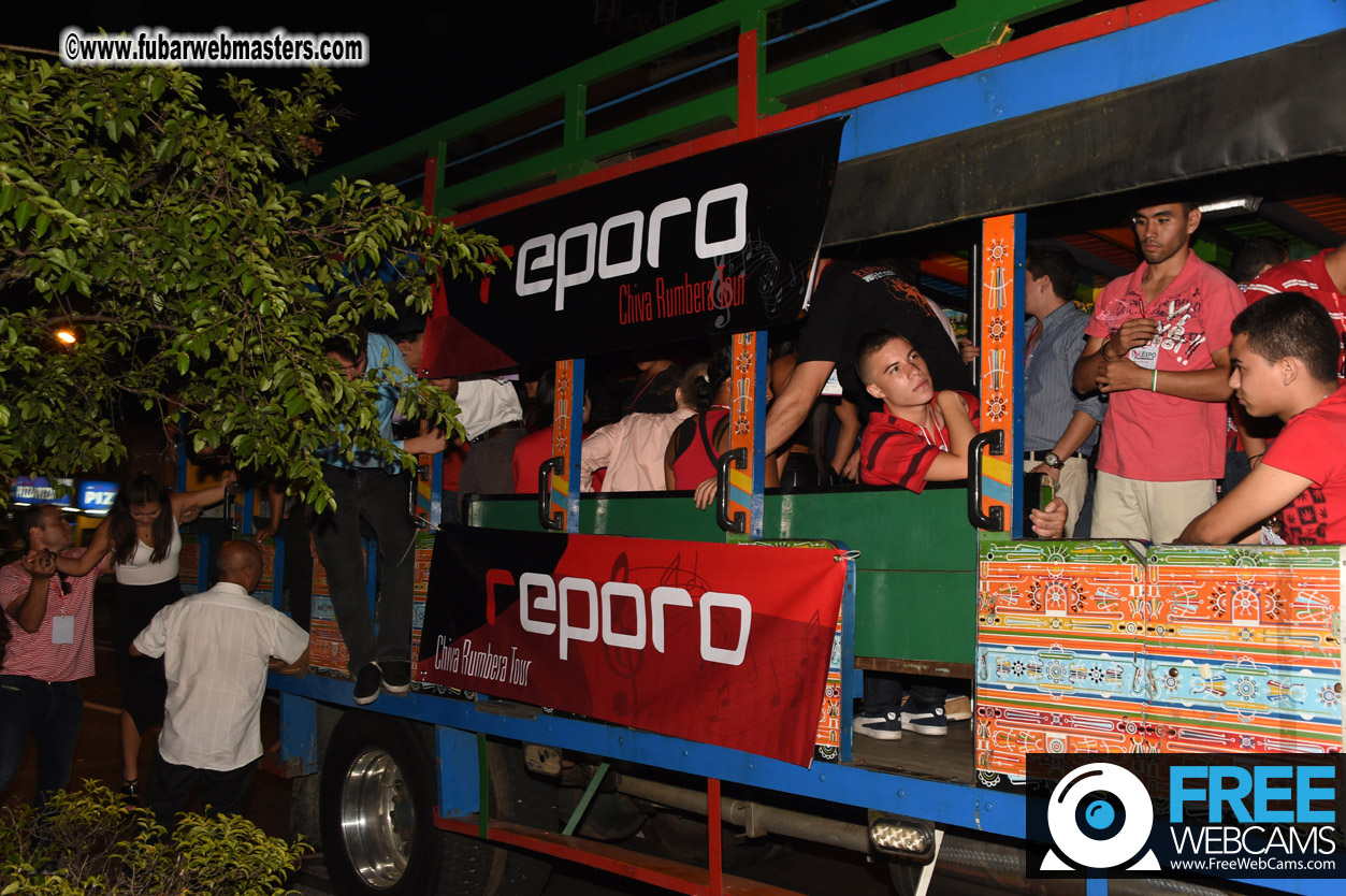 Colombian Chiva party bus tour.