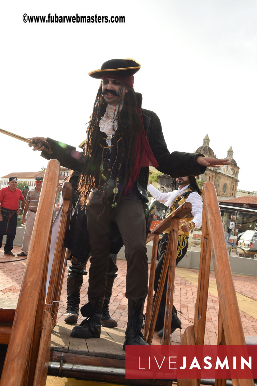 Champagne Networking Pirate Boat