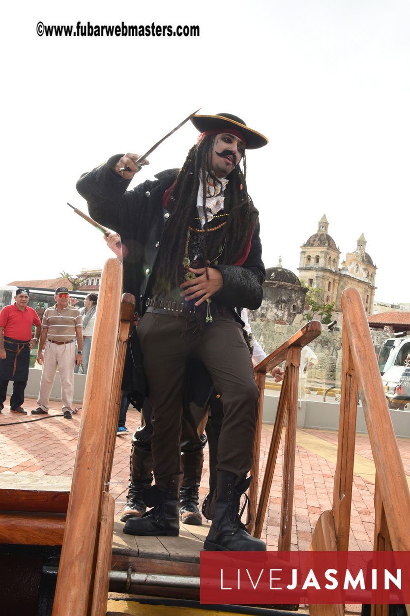 Champagne Networking Pirate Boat