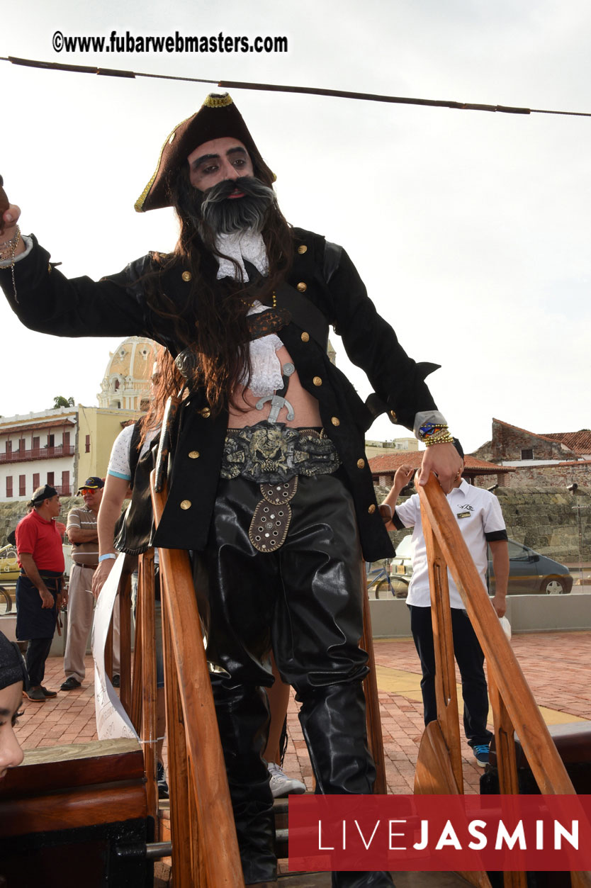 Champagne Networking Pirate Boat