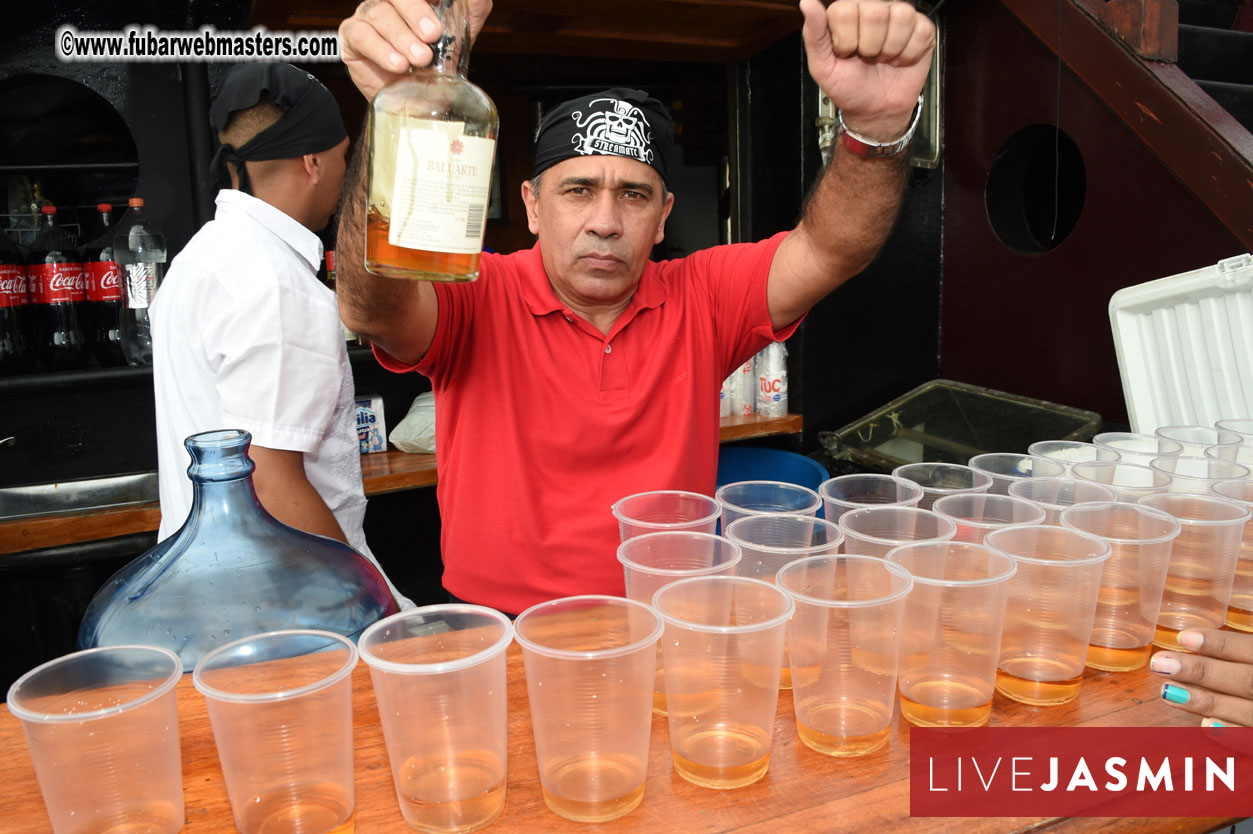 Champagne Networking Pirate Boat
