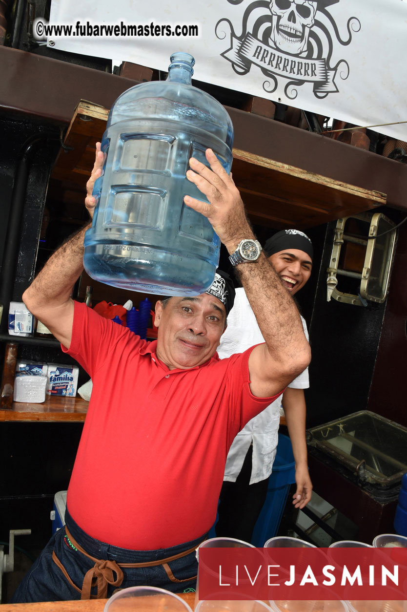 Champagne Networking Pirate Boat