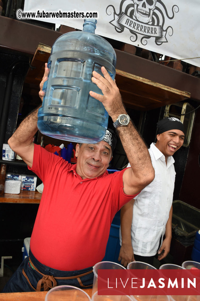 Champagne Networking Pirate Boat