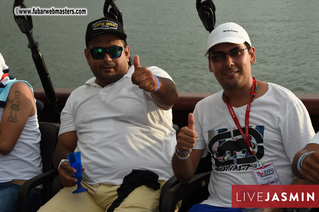 Champagne Networking Pirate Boat