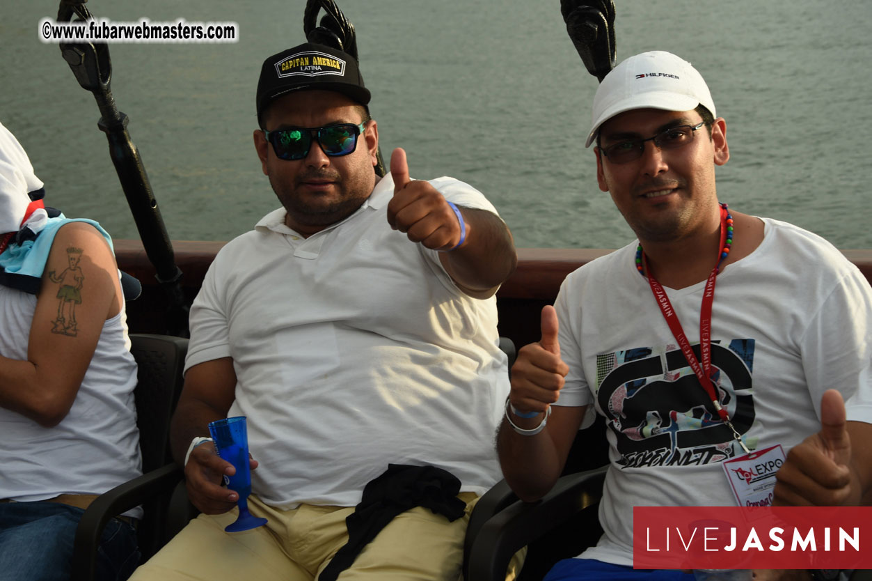 Champagne Networking Pirate Boat