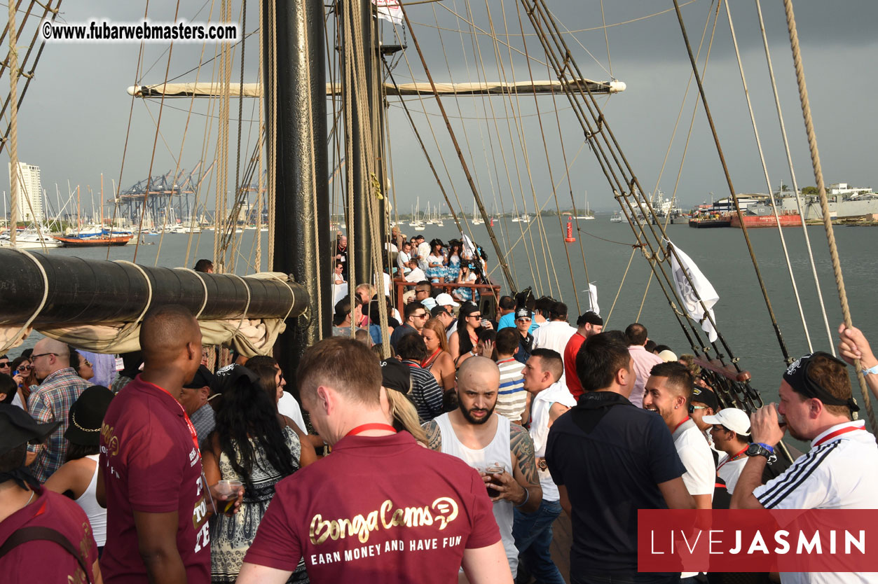 Champagne Networking Pirate Boat